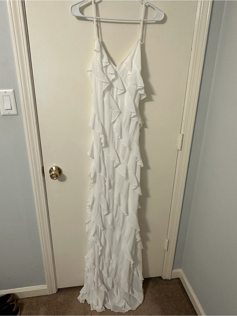 Altar'd State White Ruffle Maxi Dress - Picture 4 of 6